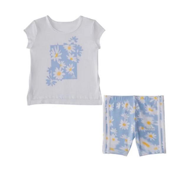 Adidas Toddler GirlsPrinted Bike Top and Tights, 2 Piece Set top and bottom 6x - Picture 3 of 6